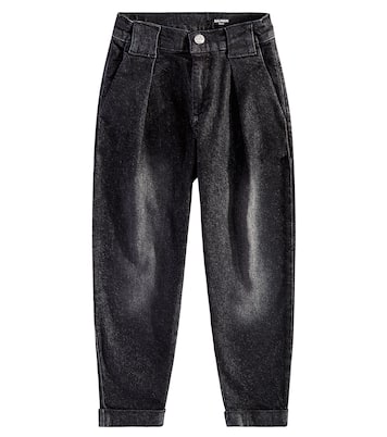 High-rise tapered jeans | Balmain Kids