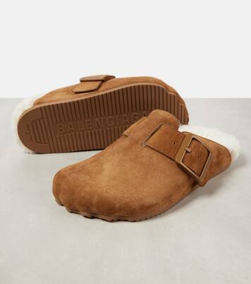 Sunday shearling-lined suede mules | Balenciaga