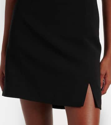 Robe en crêpe à encolure bardot | Self-Portrait