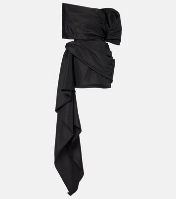 Vestido corto asimétrico drapeado | Oscar de la Renta