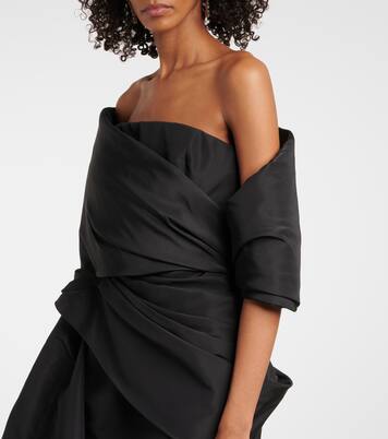 Vestido corto asimétrico drapeado | Oscar de la Renta