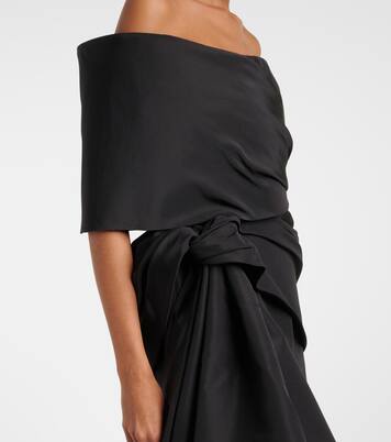 Vestido corto asimétrico drapeado | Oscar de la Renta