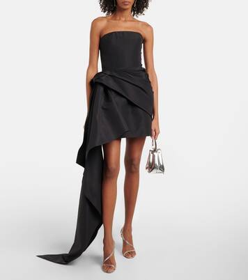 Vestido corto asimétrico drapeado | Oscar de la Renta