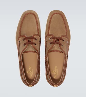 Palm Avenue leather boat shoes | Valentino Garavani