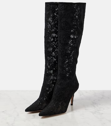 Claudia 85 lace knee-high boots | Gianvito Rossi