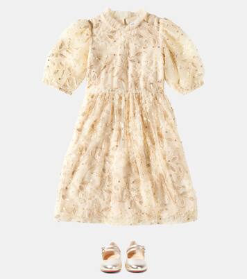 Sequined tulle dress | Self-Portrait Kids