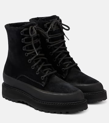 Dolomite shearling-trimmed suede ankle boots | Le Monde Béryl