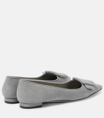 Ballerinas Maysalepumpflat aus Veloursleder | Manolo Blahnik