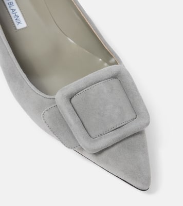 Ballerinas Maysalepumpflat aus Veloursleder | Manolo Blahnik