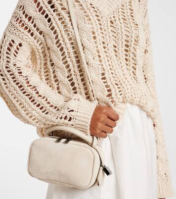 Tote Bag Foulard Mini aus Veloursleder | Brunello Cucinelli