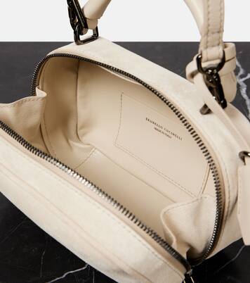 Tote Bag Foulard Mini aus Veloursleder | Brunello Cucinelli