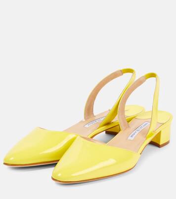 Aspro 30 patent leather slingback pumps | Manolo Blahnik