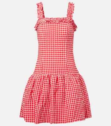 Minikleid aus Seersucker | Ganni