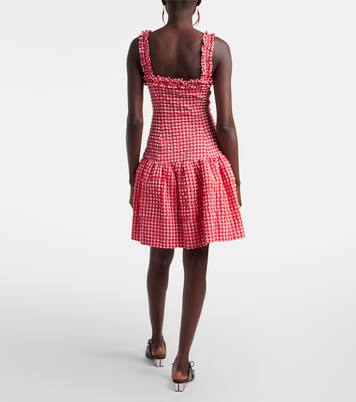 Minikleid aus Seersucker | Ganni