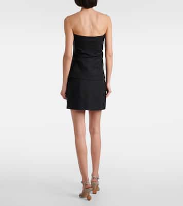 Dorian linen-blend tube top | SIR