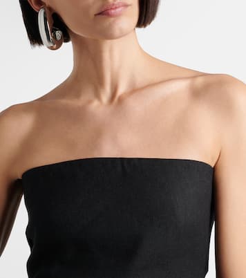 Dorian linen-blend tube top | SIR