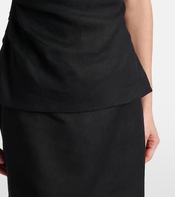 Dorian linen-blend tube top | SIR