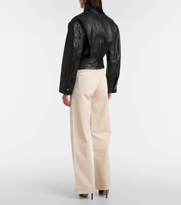 Bomberjacke Burnished Eddie aus Leder | Christopher Esber