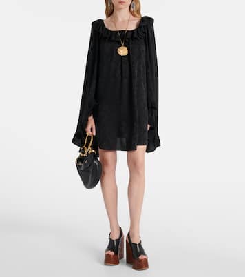 Ruffled jacquard silk minidress | Chloé