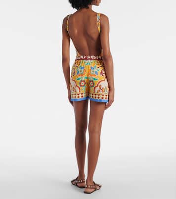 Printed cotton and silk shorts | Etro