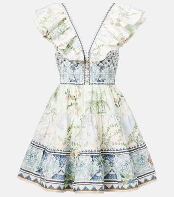 Robe imprimée en coton à cristaux | Camilla