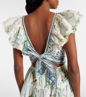 Robe imprimée en coton à cristaux | Camilla