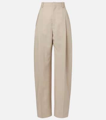 Gerade Mid-Rise-Hose aus Wolle | Wardrobe.NYC