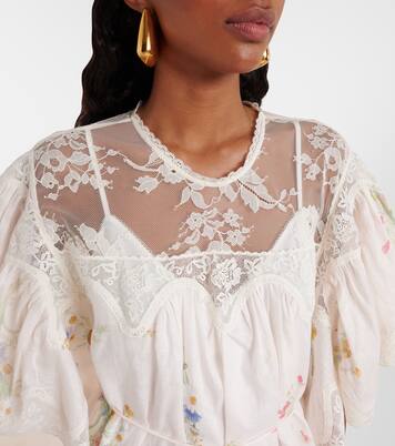 Minikleid Lucky aus Leinen mit Spitze | Zimmermann