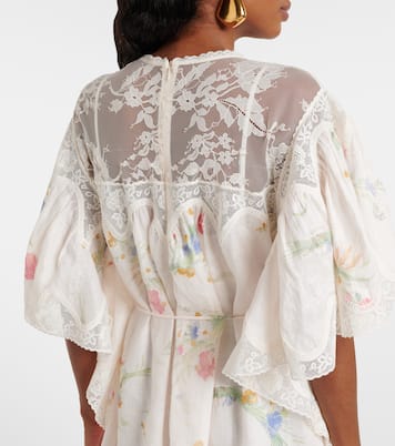 Minikleid Lucky aus Leinen mit Spitze | Zimmermann