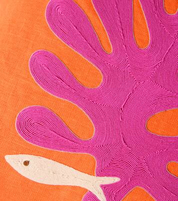 Playa Coral linen cushion | Jonathan Adler
