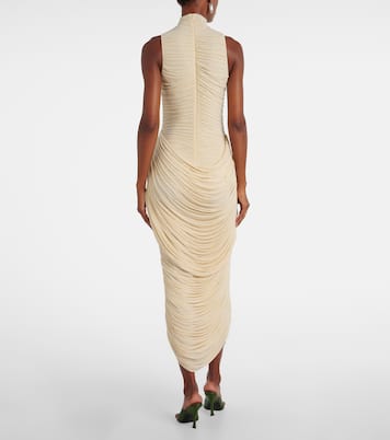 Floral-appliqué draped ruched gown | Magda Butrym