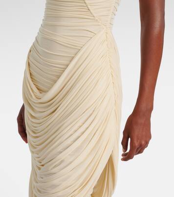 Floral-appliqué draped ruched gown | Magda Butrym