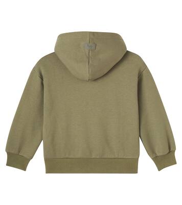 Embroidered cotton jersey hoodie | Il Gufo