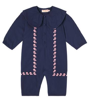 Baby Cherries embroidered cotton onesie | Tinycottons