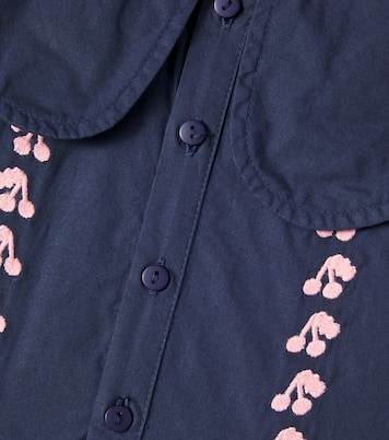 Baby Cherries embroidered cotton onesie | Tinycottons