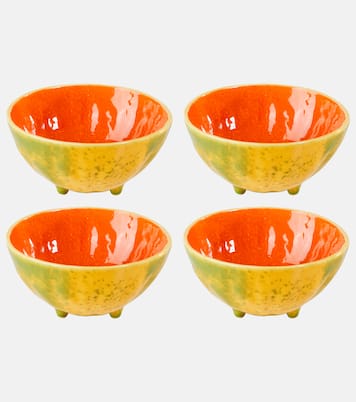 Tropical Fruits Papaya set of 4 earthenware bowls | Bordallo Pinheiro