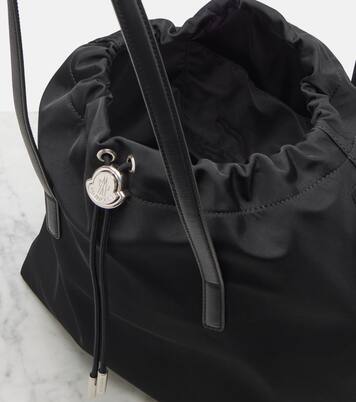 New Trick leather-trimmed tote bag | Moncler