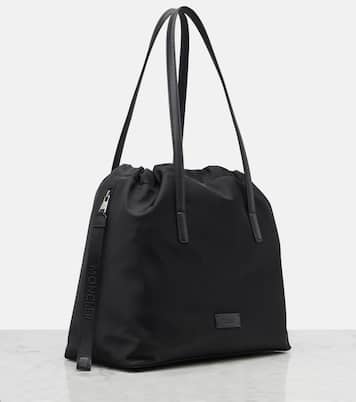 New Trick leather-trimmed tote bag | Moncler
