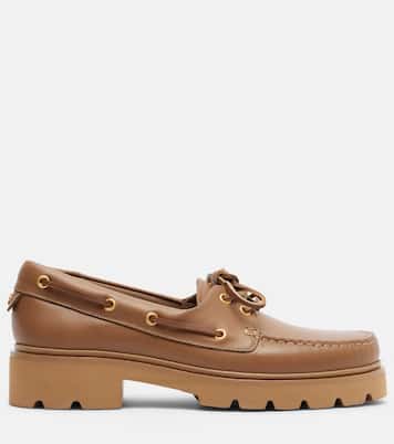 Olonne leather boat shoes | Gianvito Rossi