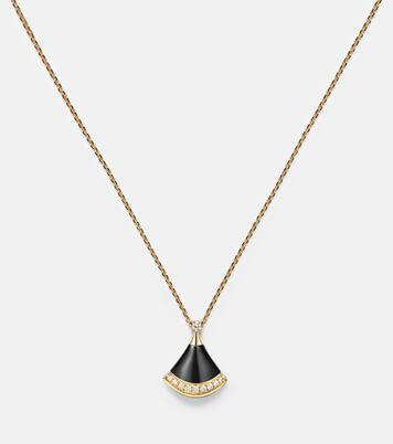 Divas' Dream 18kt gold pendant necklace with onyx and diamonds | Bvlgari