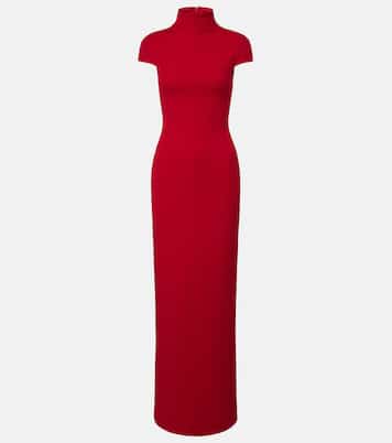 Vestido largo Lang de crepé | Solace London