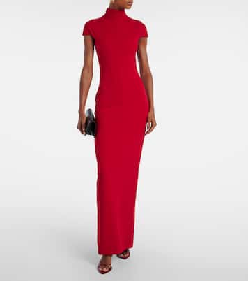 Vestido largo Lang de crepé | Solace London