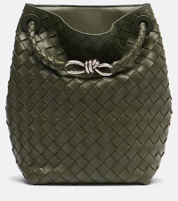 Sac seau Andiamo Small en cuir Intrecciato | Bottega Veneta