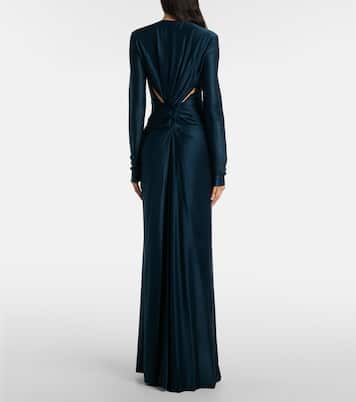 Gathered satin gown | Victoria Beckham