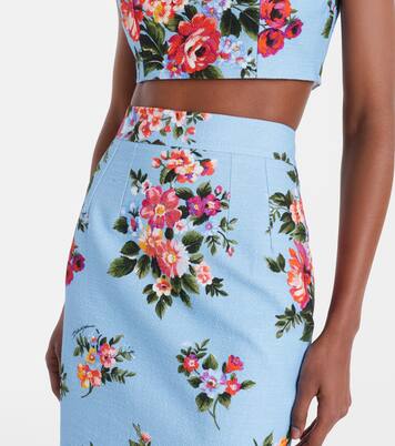 Floral cotton pencil skirt | Dolce&Gabbana
