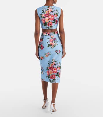 Floral cotton pencil skirt | Dolce&Gabbana