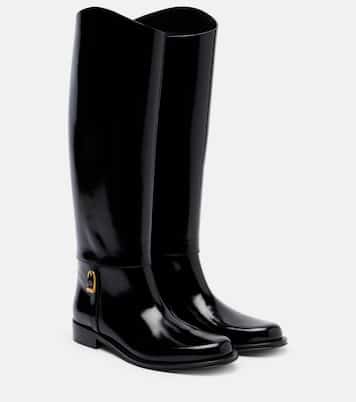 Julia leather knee-high boots | Saint Laurent