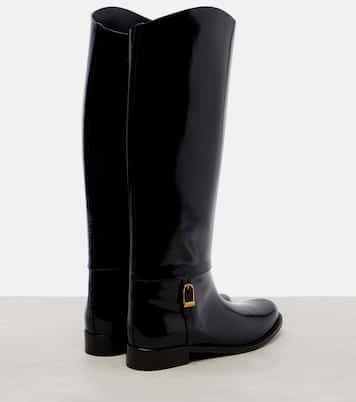 Julia leather knee-high boots | Saint Laurent