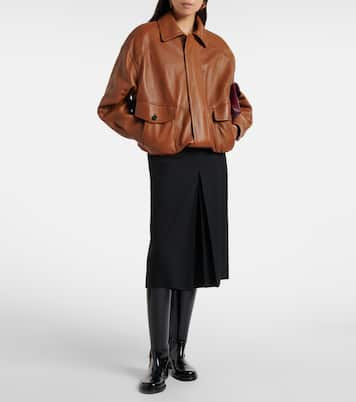 Julia leather knee-high boots | Saint Laurent