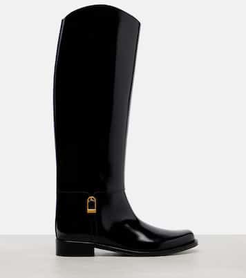 Julia leather knee-high boots | Saint Laurent